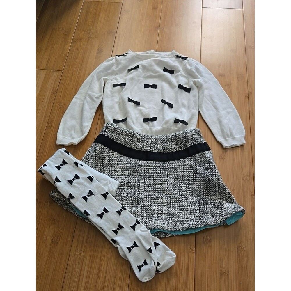 Janie and Jack Skirt And Sweater Outfit Bubdle 3T